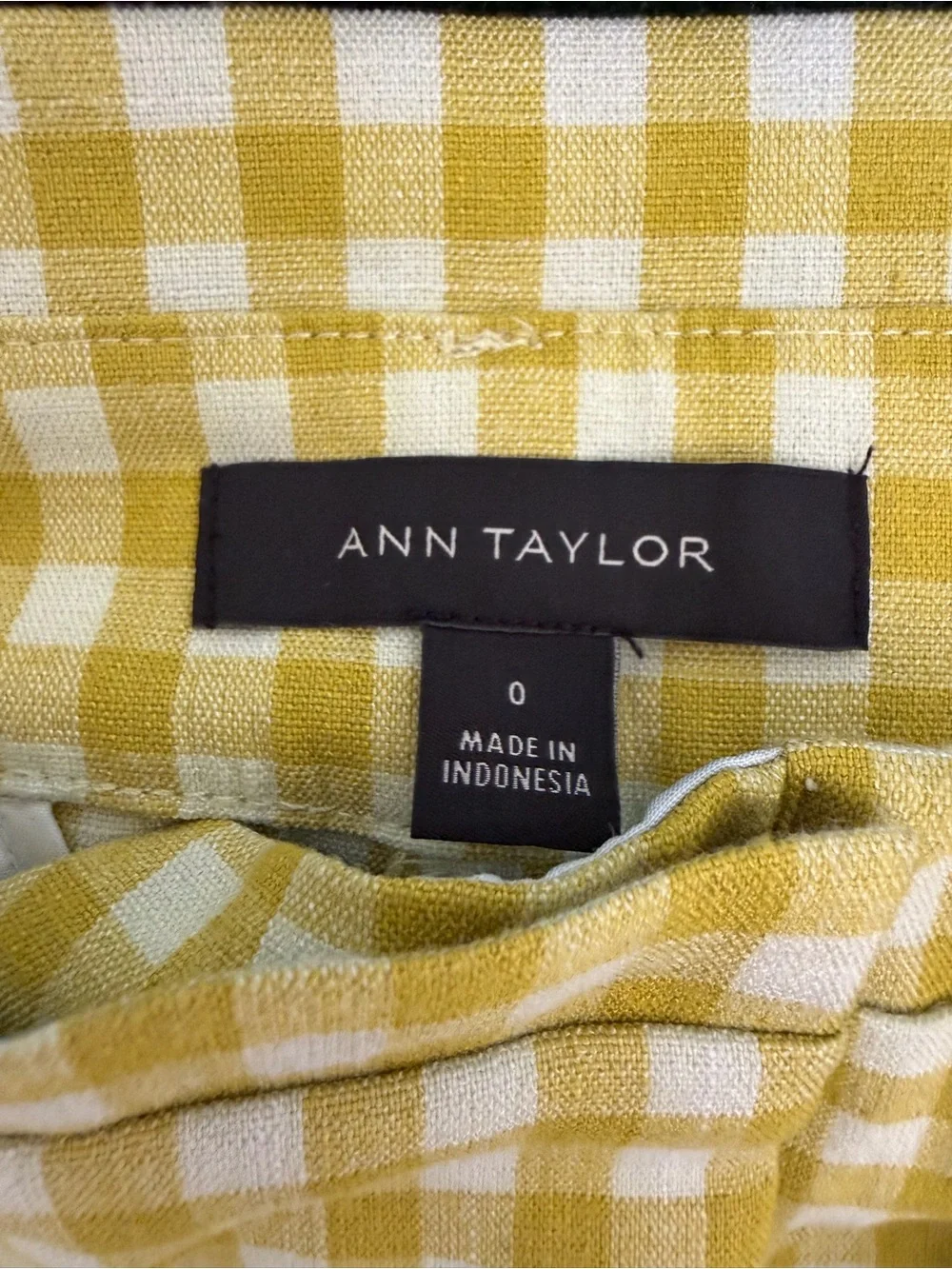 Ann Taylor gingham chinos